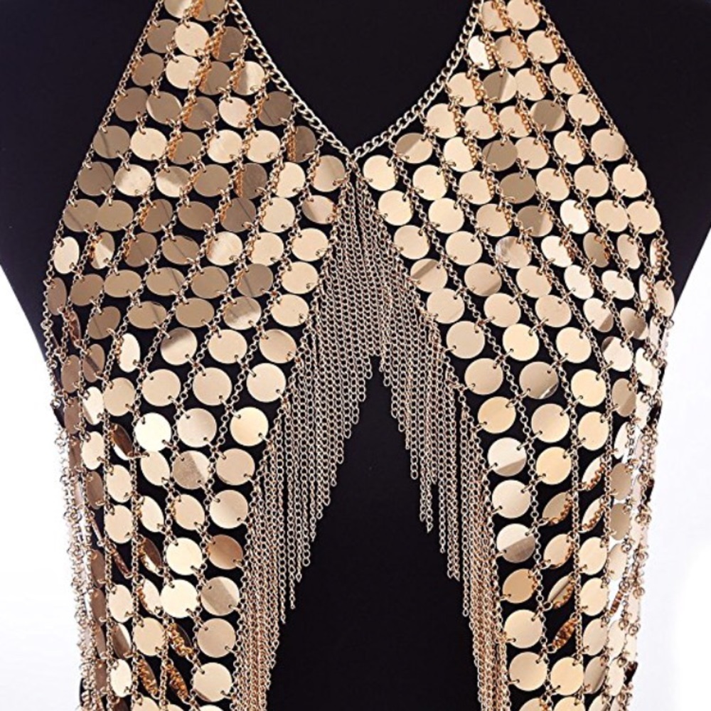 Gold body chain